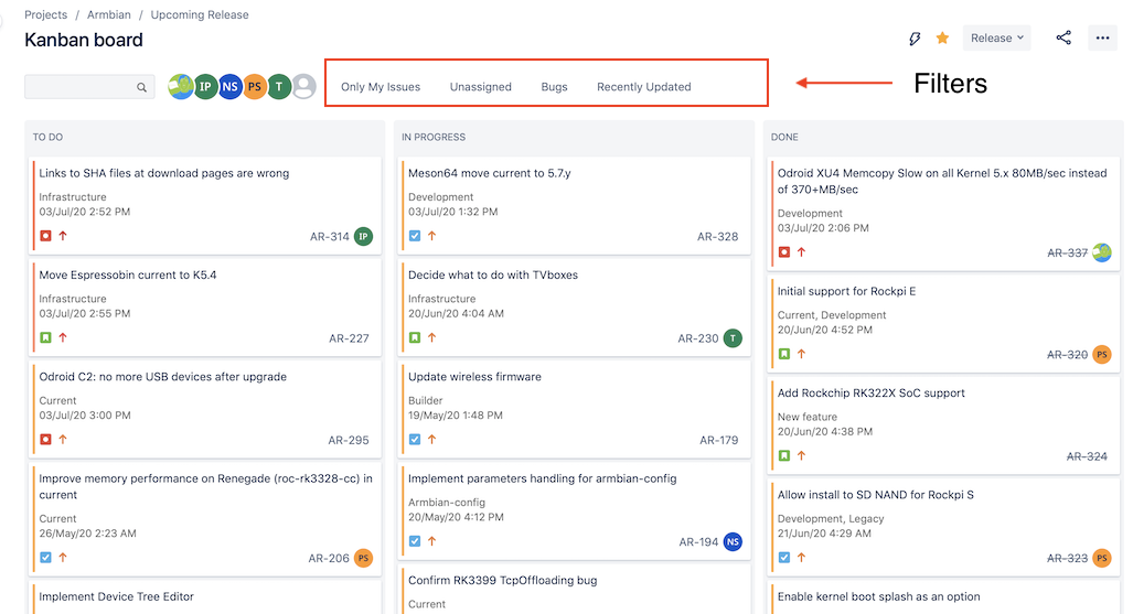 kanban screenshot